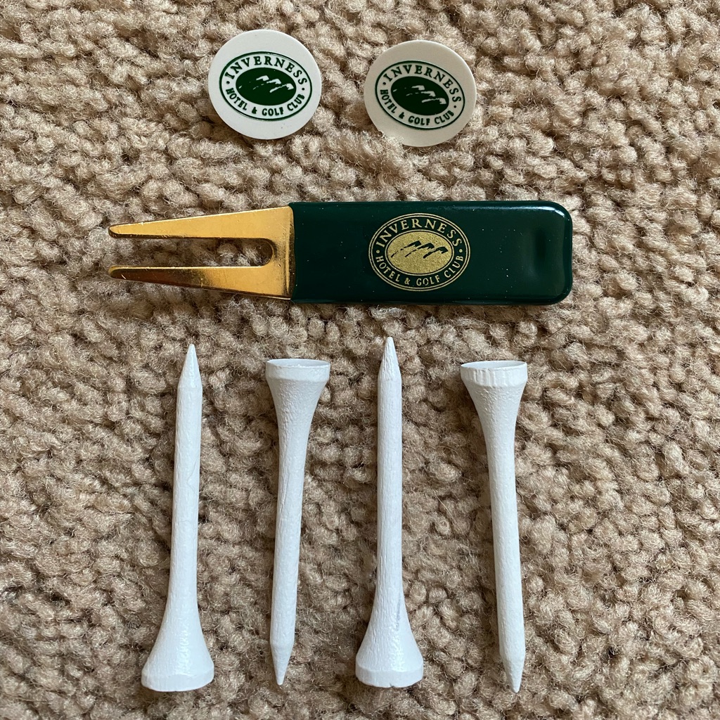 Inverness Hotel  Golf Club Golf Ball Markers Divot Tool  Tees